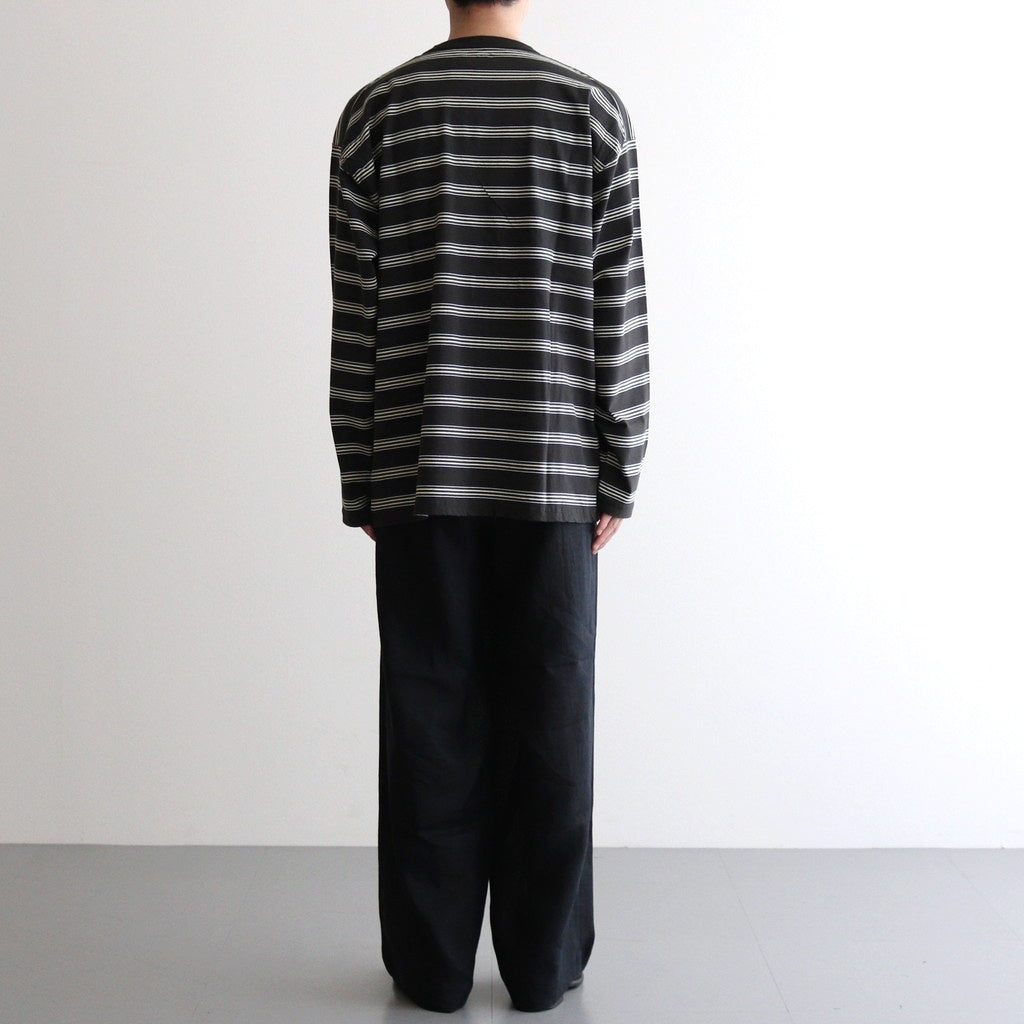 TRIPLE PLEATED EASY TROUSERS #BLACK [A25A16PT01C]