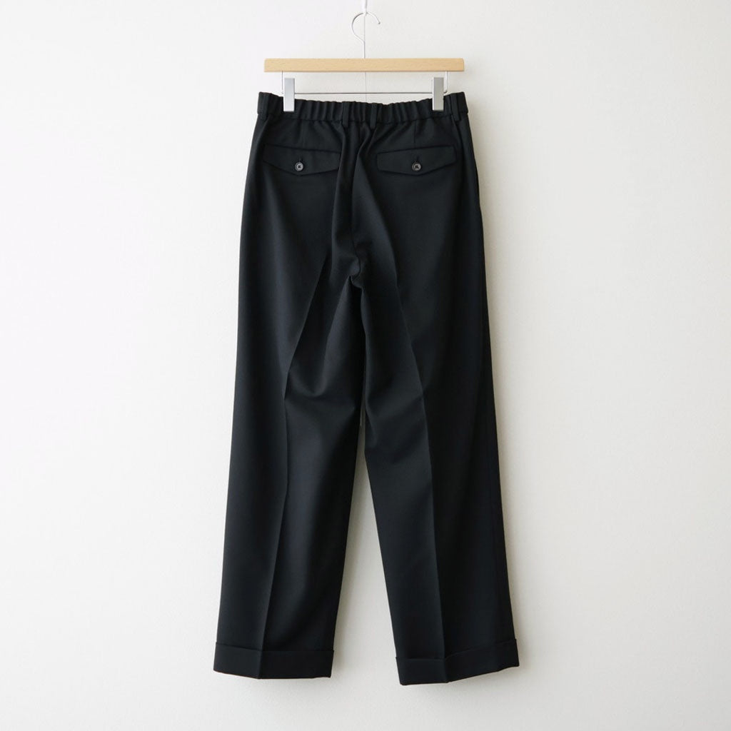 DOUBLE PLEATED SEMI EASY TROUSERS #BLACK [A26C07PT02C]