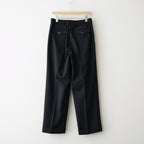 DOUBLE PLEATED SEMI EASY TROUSERS #BLACK [A26C07PT02C]