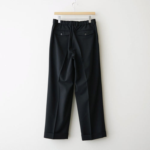 DOUBLE PLEATED SEMI EASY TROUSERS #BLACK [A26C07PT02C]