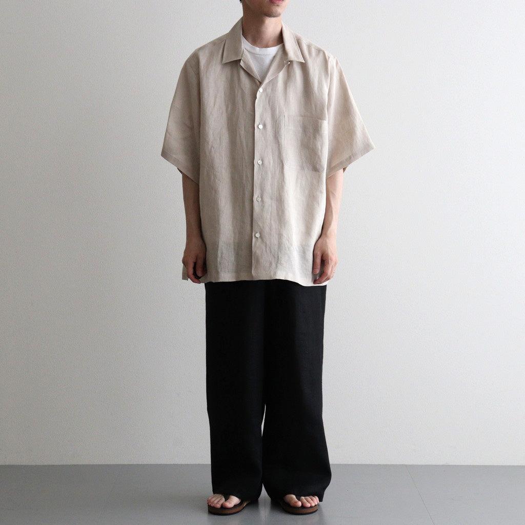 NEW OPEN COLLAR S/S SHIRT #TAUPE [A26B05SH01B]