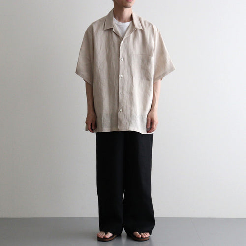 NEW OPEN COLLAR S/S SHIRT #TAUPE [A26B05SH01B]