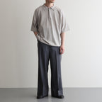 Wool Tuckless Waide Trousers #MIX GRAY [NEP-SS2502M]