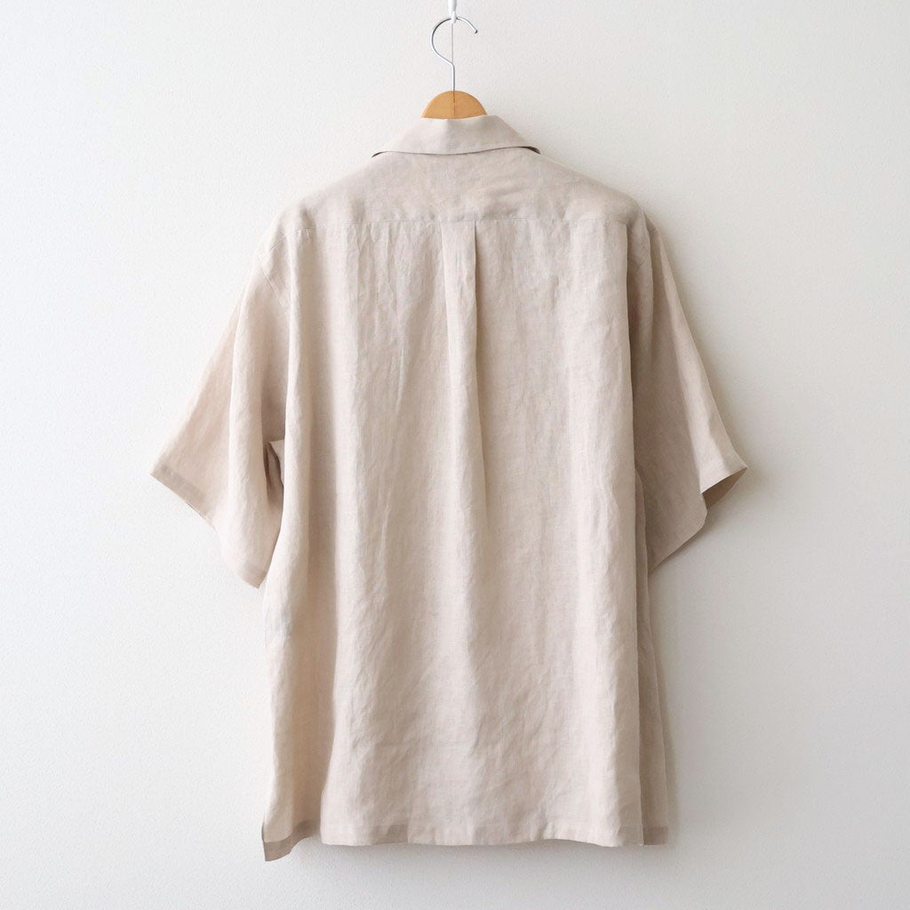 NEW OPEN COLLAR S/S SHIRT #TAUPE [A26B05SH01B]