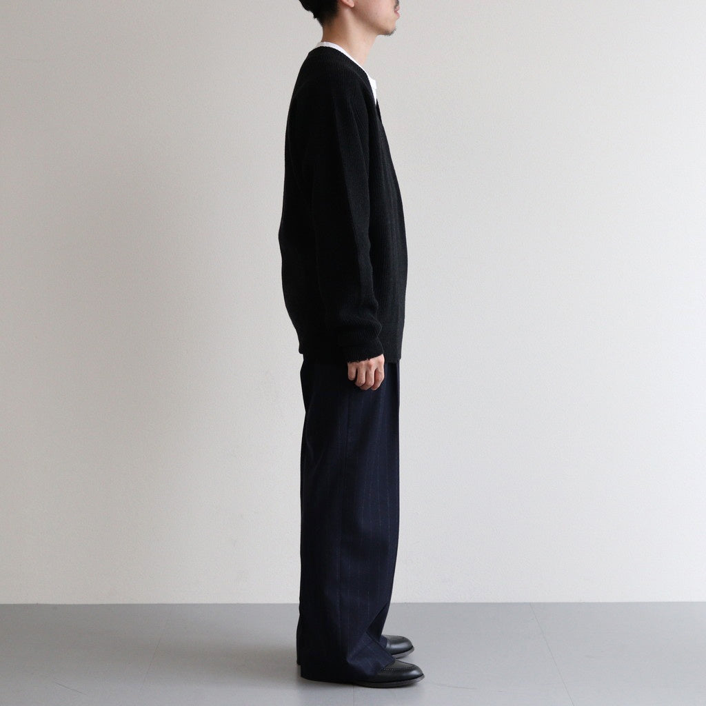 Wool Harf Cardigan ST V-neck #DARK Charcoal [NEP-AW2403]