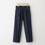 DOUBLE-PLEATED SMARTY TROUSER #INDIGO DENIM [251OJ-PT02]
