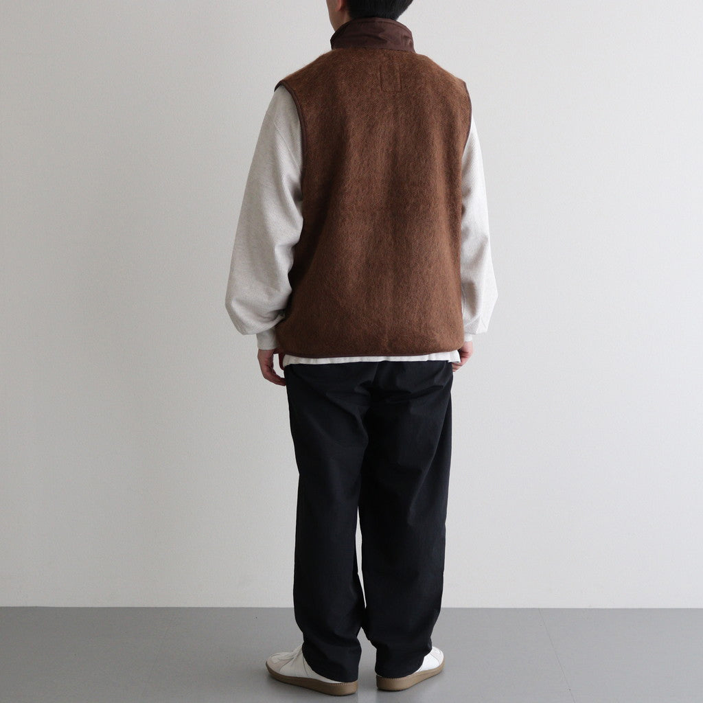 Zip-Up Mohair Vest #Brown [S24FN030]