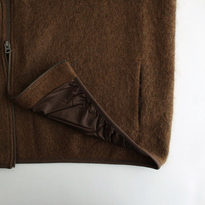 Zip-Up Mohair Vest #Brown [S24FN030]