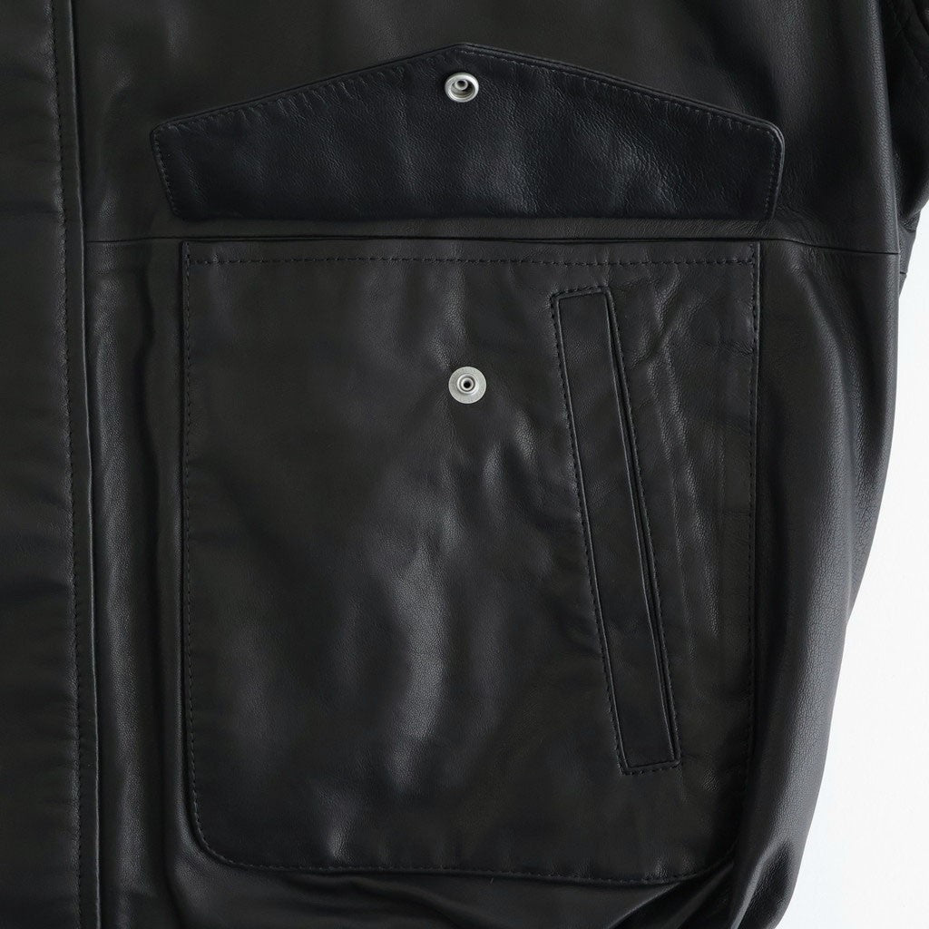 SHEEP LEATHER ZIP BZ #010 RED BLACK [17061 25004]