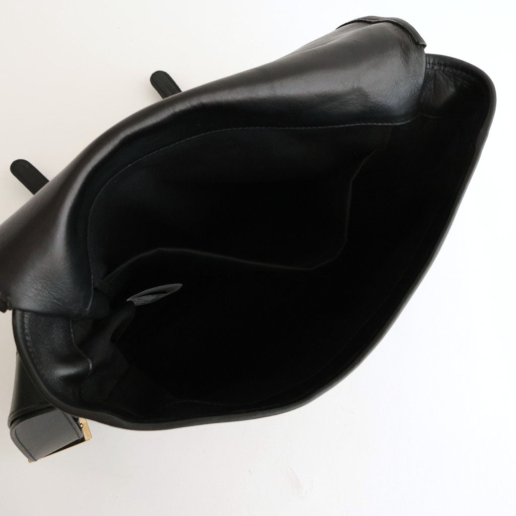 FLAP SHOULDER BAG M #BLACK [BG-30-C-COW-5]