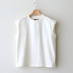 Cotton Jersey Sleeveless Tee #Ivory [N25SH059]