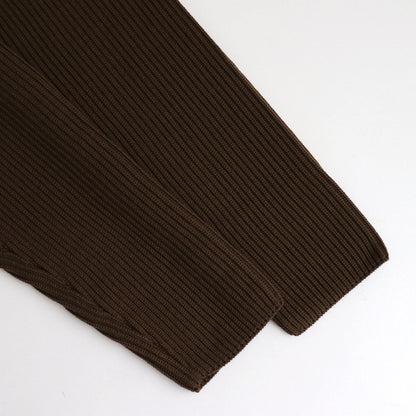 SOLID WOOL RIB CREW NECK #OLIVE [BN-24FM-042]