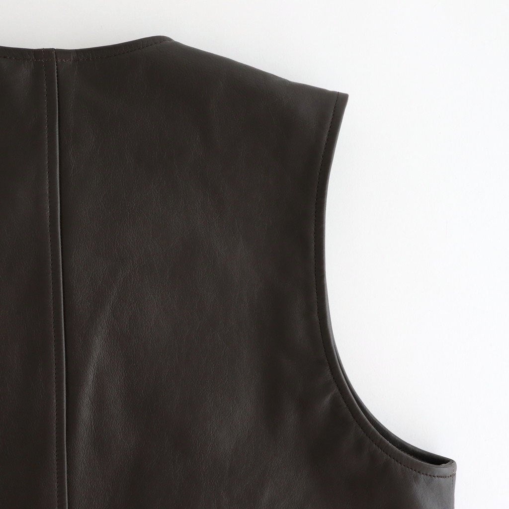 WORK VEST #D.BROWN [V-09-C-COW-4]