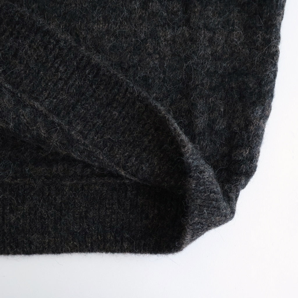 Baby Alpaca Knit P/O #MelangeDarkBrown [BHS25F013]
