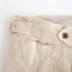 DOUBLE-PLEATED SMARTY TROUSER #BONE [252OJ-PT08]