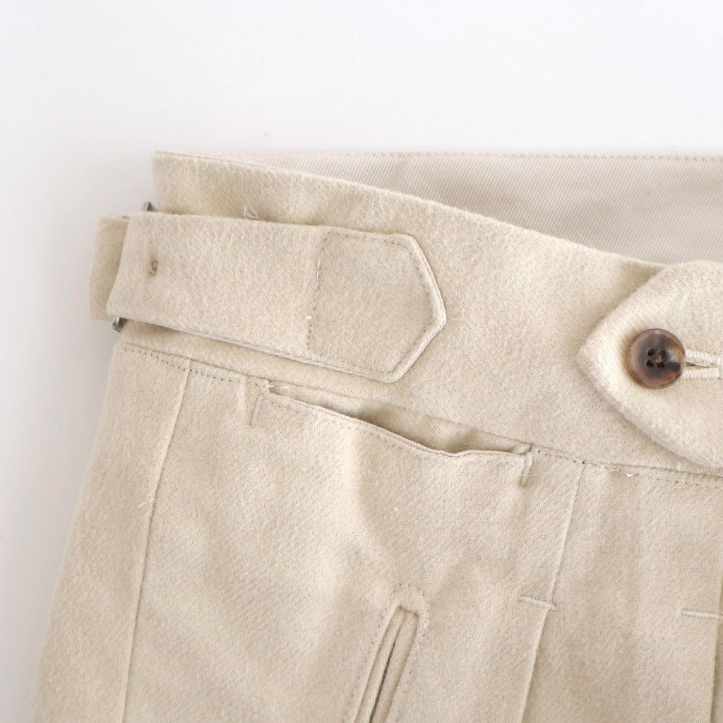 DOUBLE-PLEATED SMARTY TROUSER #BONE [252OJ-PT08]