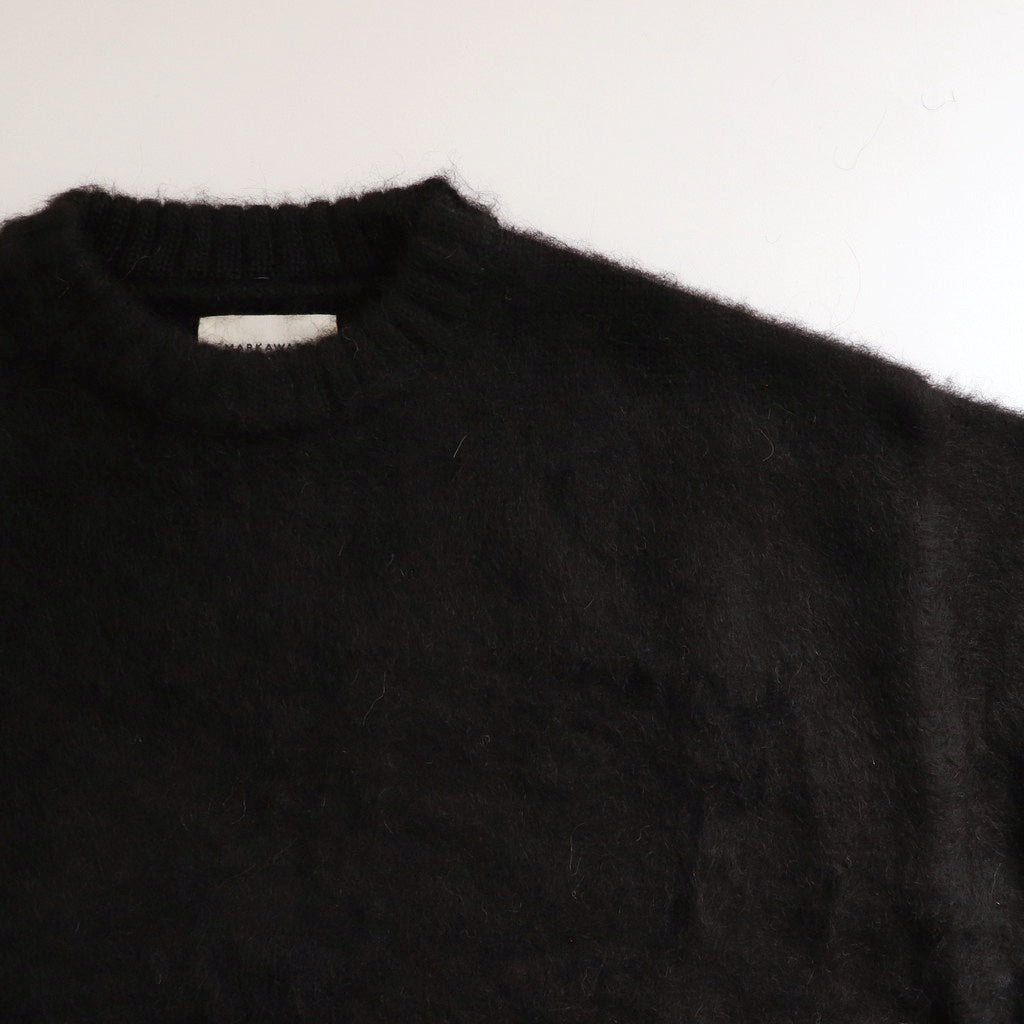 CREW NECK JUMPER #NATURAL BLACK [A24D05SW01C]