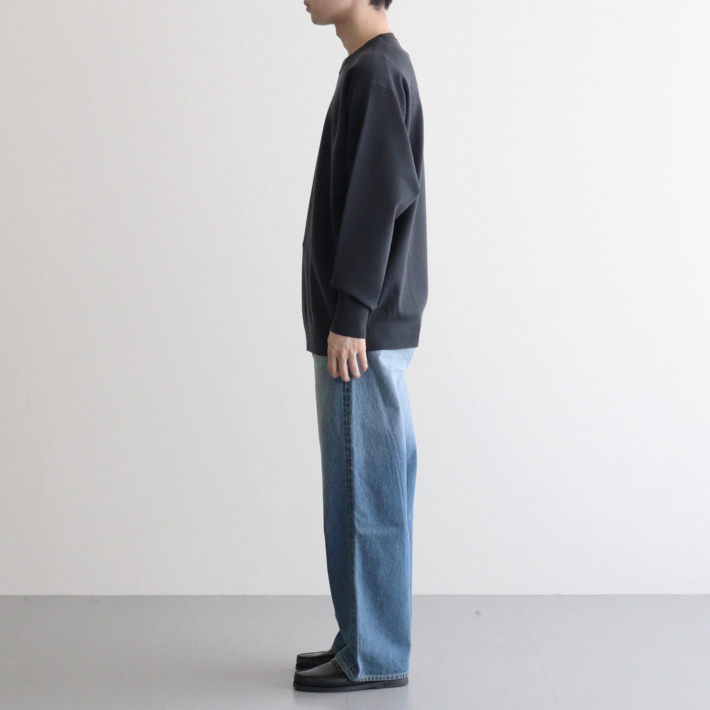 32G SMOOTH WOOL CLASSIC CREW NECK #CHARCOAL BLUE [BN-25FM-020]