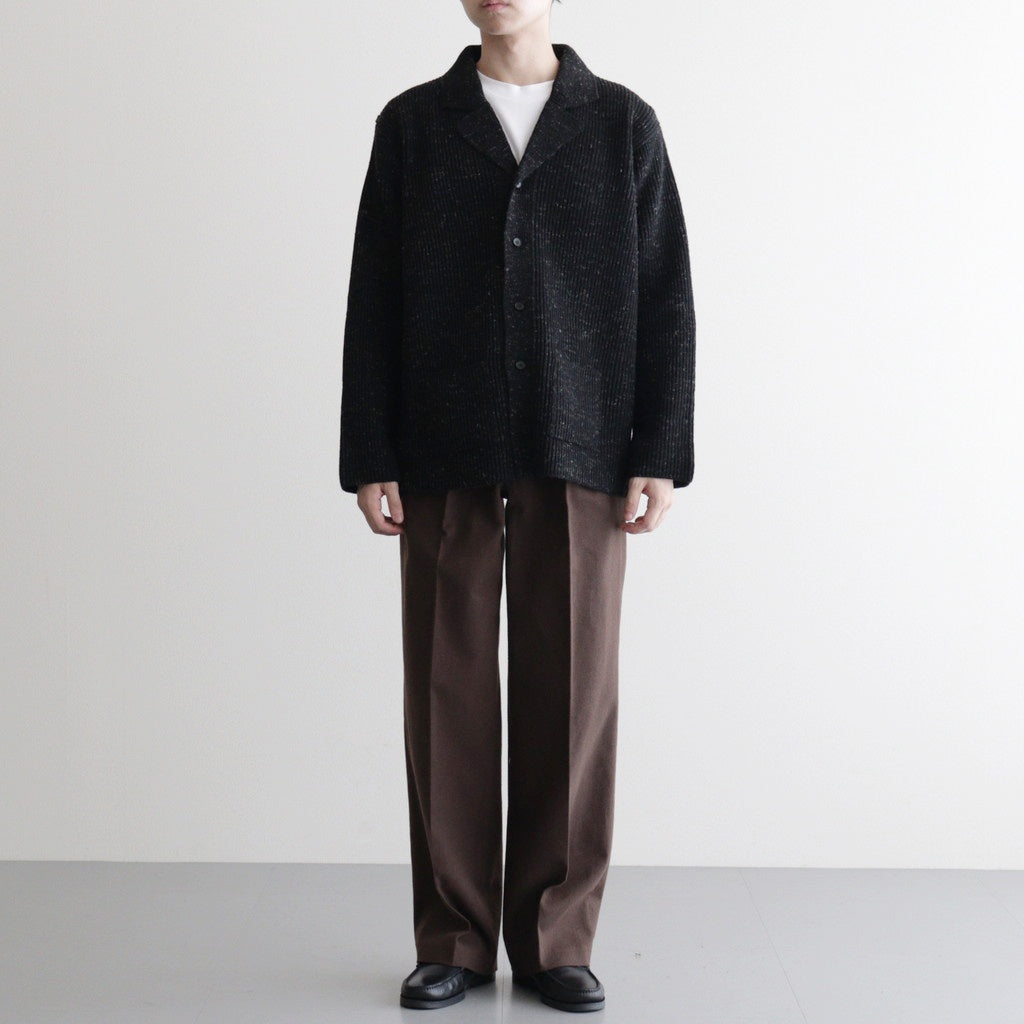 BLENDED KEMPI WOOL RAPEL CARDY #ONYX [252OJ-KN03]