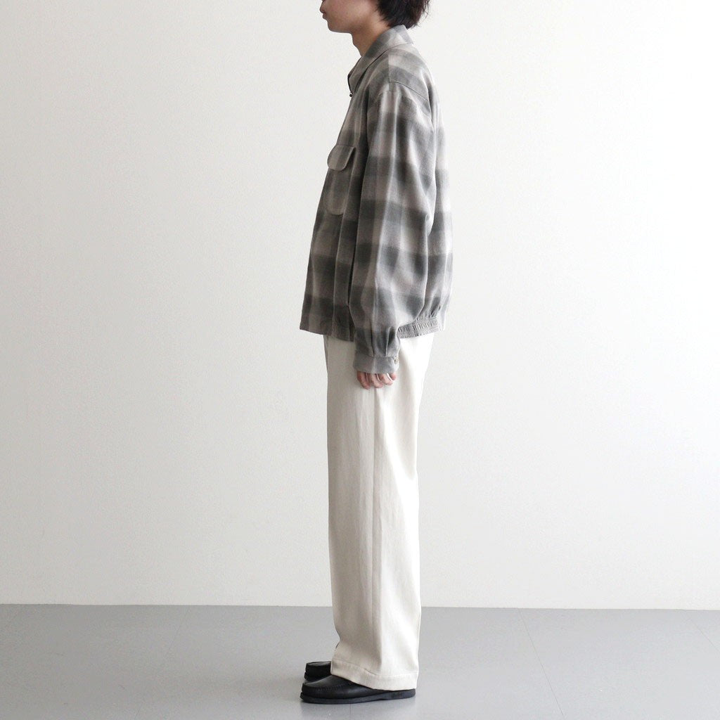FRONT TUCK ARMY TROUSER #IVORY [261OJ-PT09]