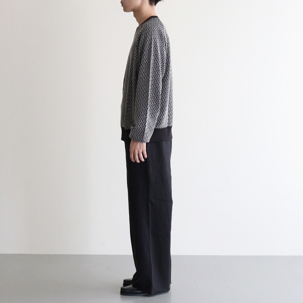 RAGLAN CREW NECK #BLACK×IVORY [M25C15CS02C]