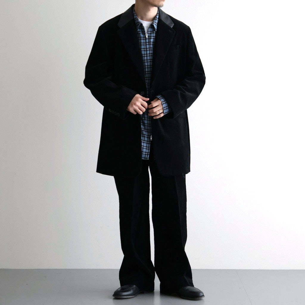 MIXED-WALE CORDUROY TAILORED JACKET #BLACK [26W-BIS-JK11]