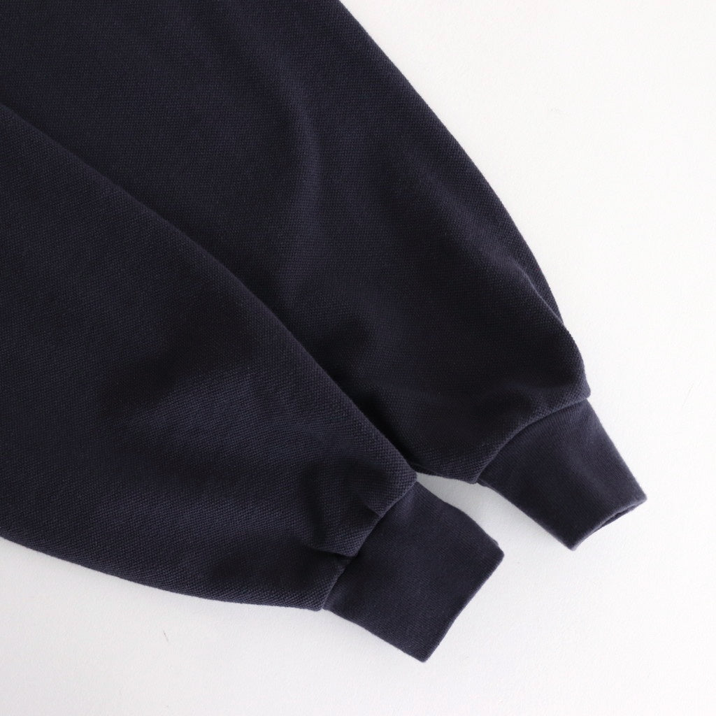 SEED STITCH LONG SLEEVE TOP #NAVY [PMAT-CL03]