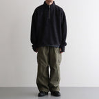 THERMAL FLEECE HALF ZIP TOP #CHARCOAL [SM62MC002]