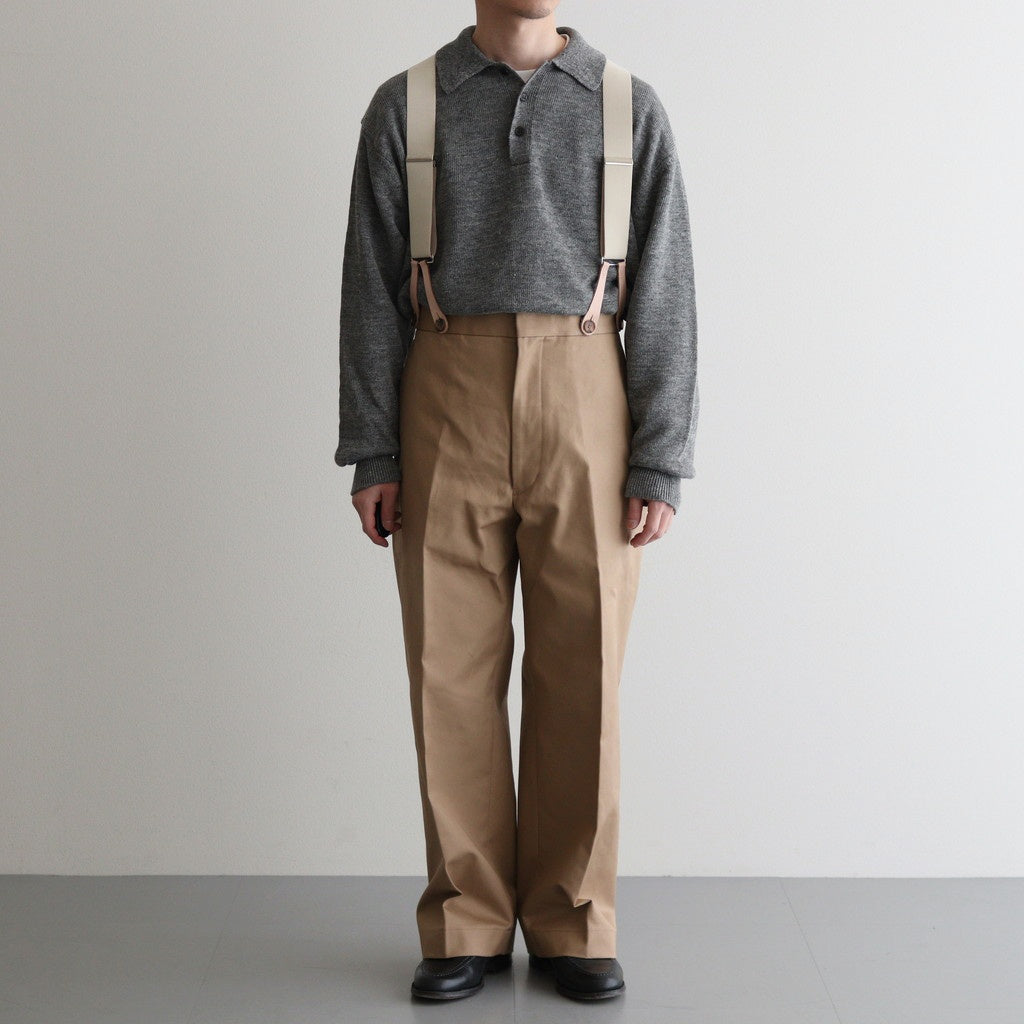 SOLIS COTTON TROUSERS - CHINO #BEIGE [HV501001]