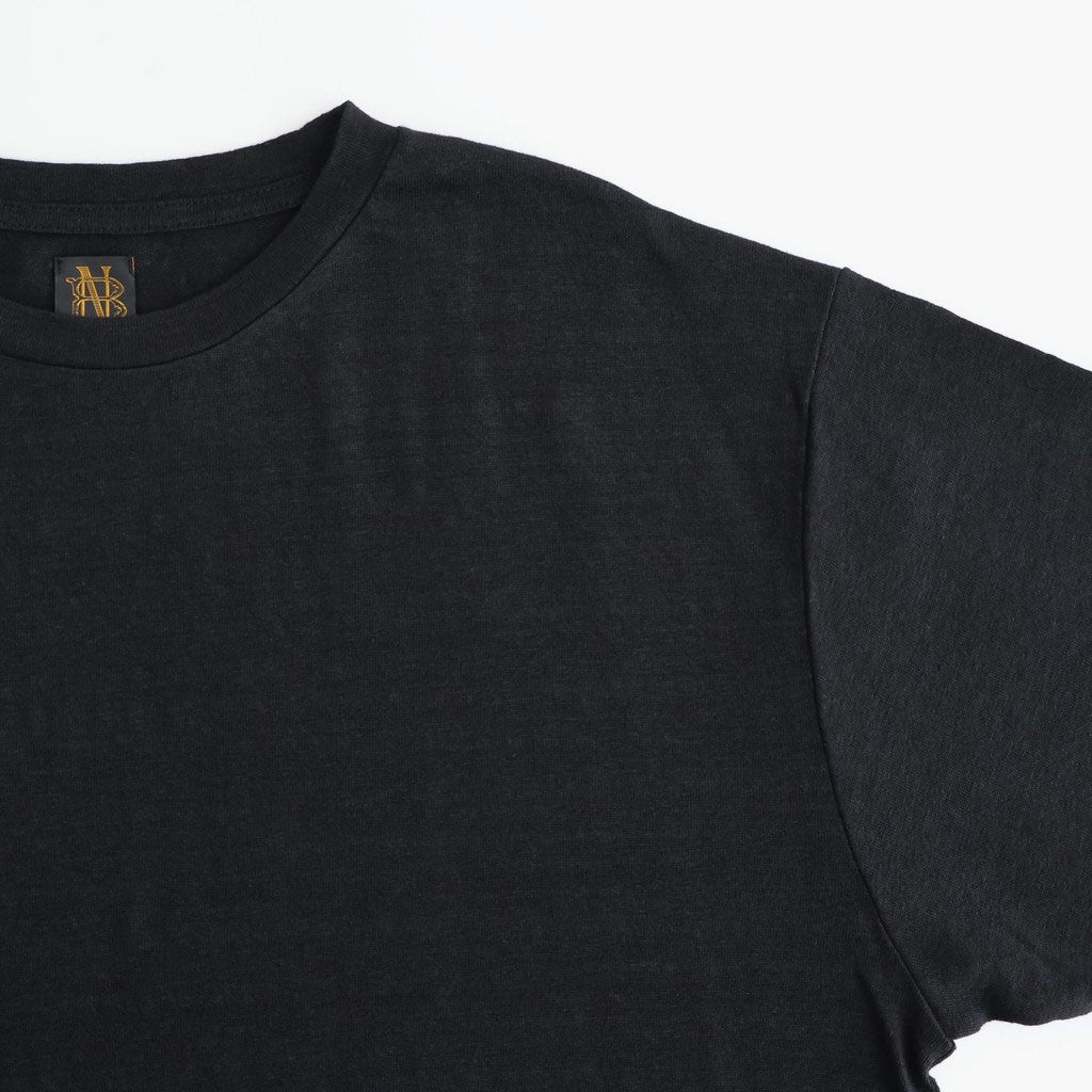 NORMANDY LINEN T-SHIRT #BLACK [BN-26SM-071]