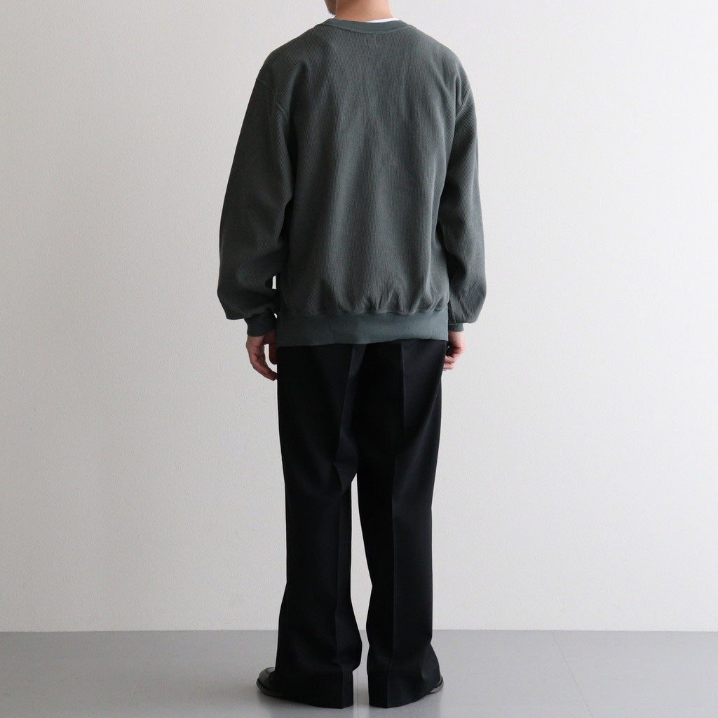 FLAT FRONT WIDE TROUSERS #BLACK [A26C07PT03C]