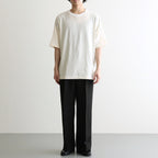 Ramie Tencel 2tuck Wide Tapered Trousers #Black [NEP-SS2604]