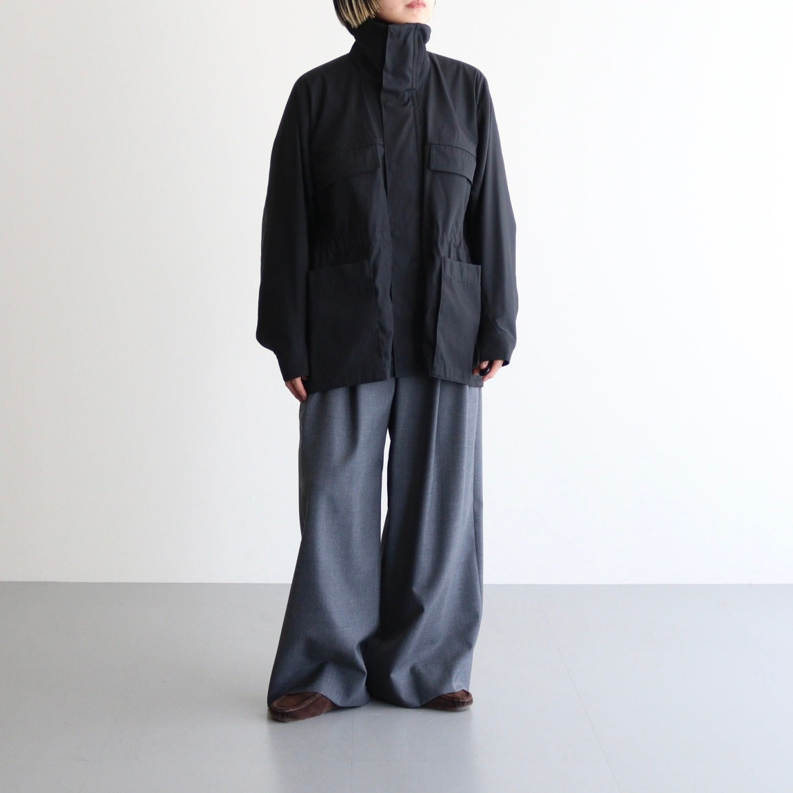 HIGH COUNT DOUBLE TWILL POLYESTER BZ #010 BLACK [16852 25022]