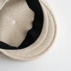 COTTON LINEN HUNTHING CAP - GENTLEMAN #IVORY [V01015]