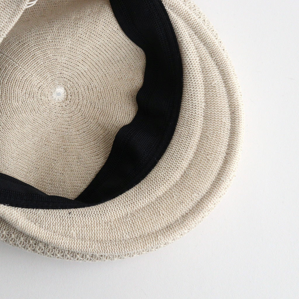 COTTON LINEN HUNTHING CAP - GENTLEMAN #IVORY [V01015]