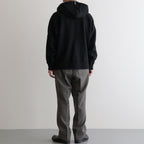 ZIP-FRONT ATHLETIC HOODIE #ONYX [252OJ-CT06]