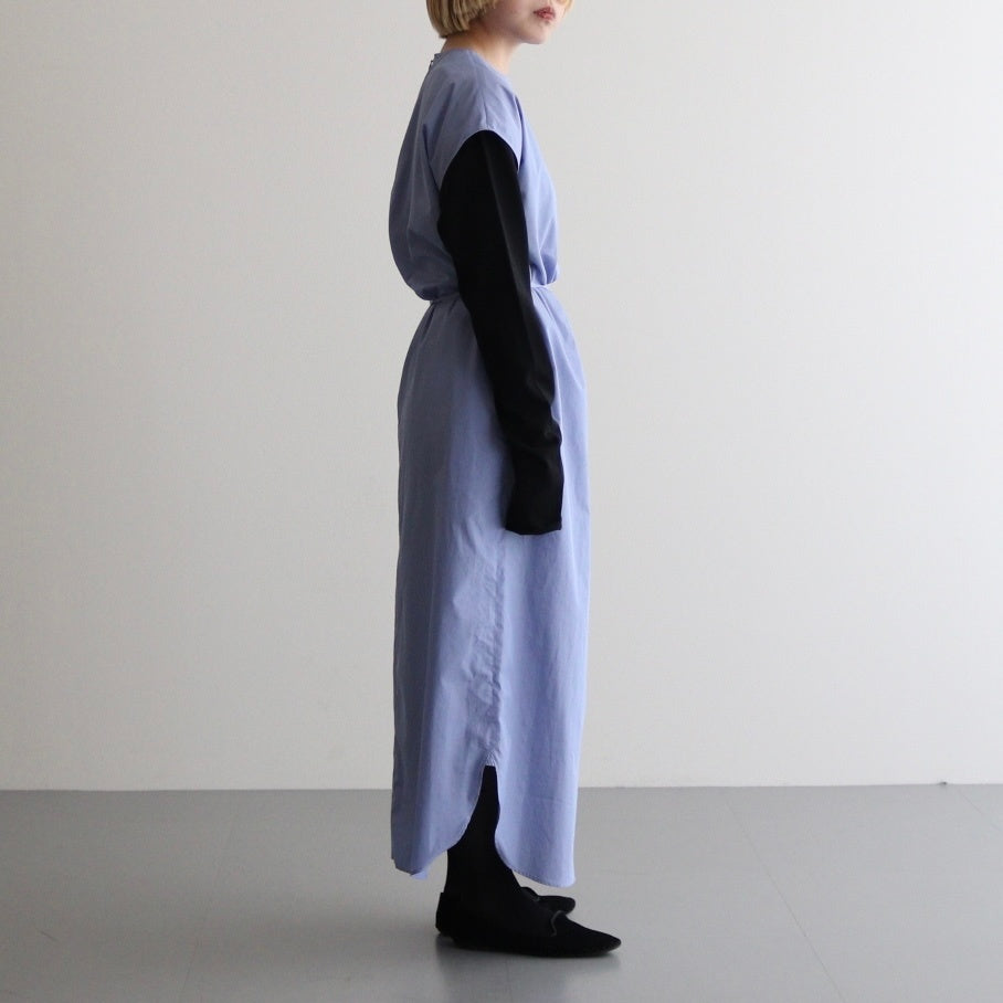 Chambray Sleeveless Dress #Saxe [BHSW25S10]