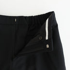 FLAT TAPERED TROUSERS #BLACK [A25C06PT01C]