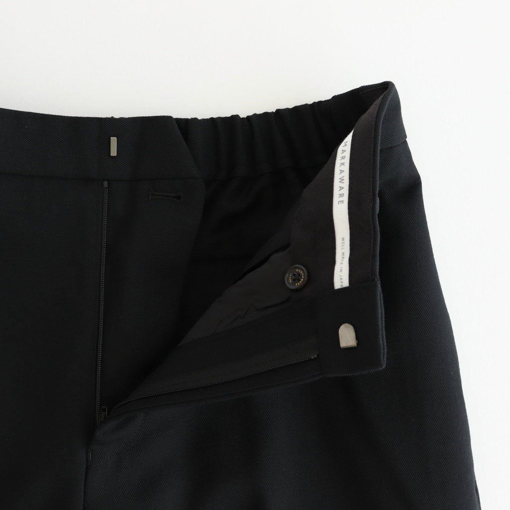 FLAT TAPERED TROUSERS #BLACK [A25C06PT01C]