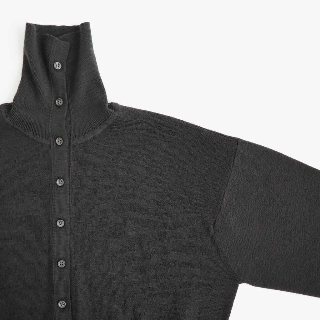 Big Collar Knit Cardigan #DARK GRAY [NEP-AW2621]