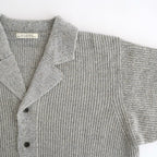 BLENDED KEMPI WOOL RAPEL CARDY #PEWTER [252OJ-KN03]