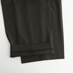 FLAT FRONT WIDE TROUSERS #DARK SAGE [A26C07PT03C]