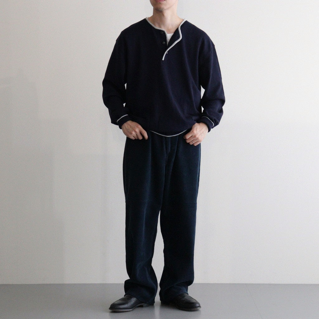 Cashmere Henleyneck - Diffusion Exclusive #Navy×Lt.Gray [NEP-AW2520B]