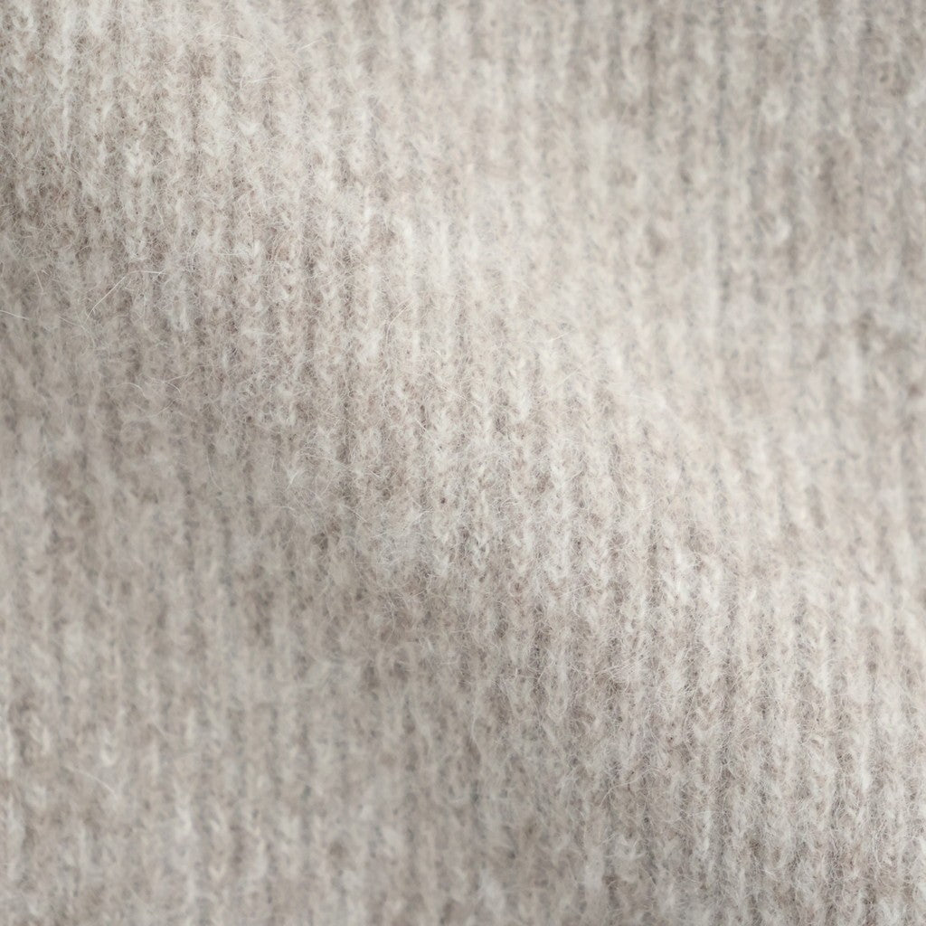CASHMERE FOX CREW NECK #MIX BEIGE [BN-26FM-060]