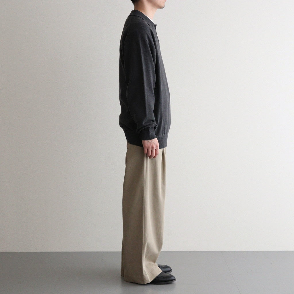 SILK POLO SKIPPER #CHARCOAL [BN-25SM-037]