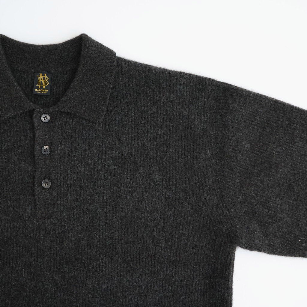 CASHMERE FOX POLO #CHARCOAL [BN-26FM-061]