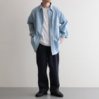 Regular Collar Light Denim Shirt #Indigo Bleach [S25SG087]