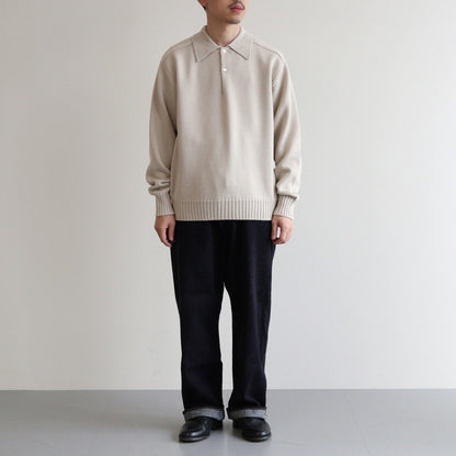 KNIT POLO #ECRU [PMAS-KN04]