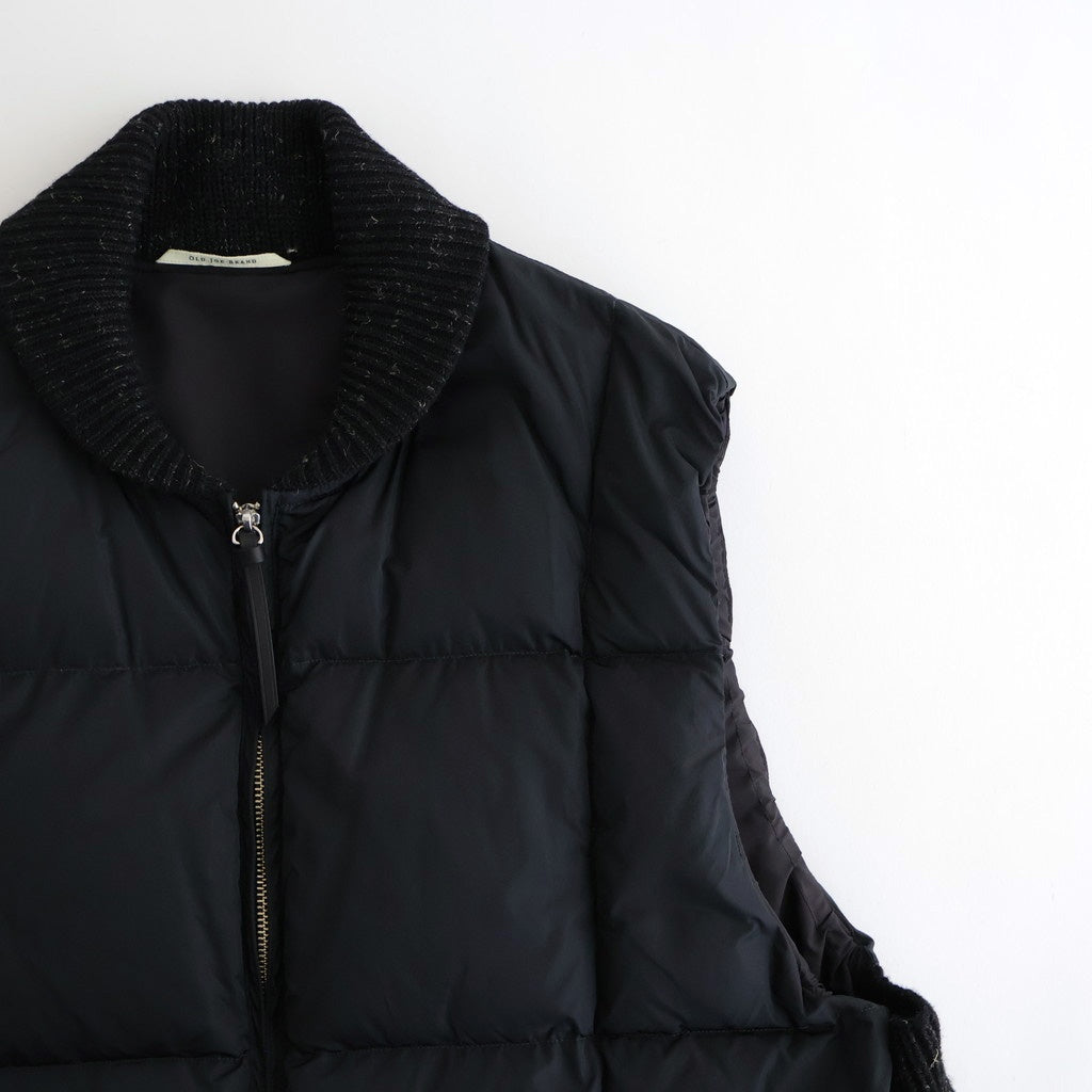 HIGH-COUNT SILK PUFF VEST #BLACK [252OJ-VT02]