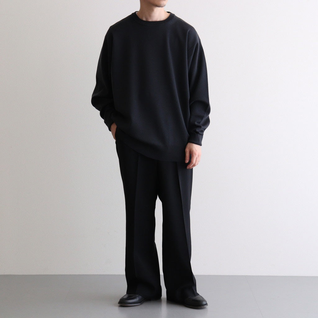 32G SMOOTH WOOL CLASSIC CREW NECK #CHARCOAL BLUE [BN-25FM-020]